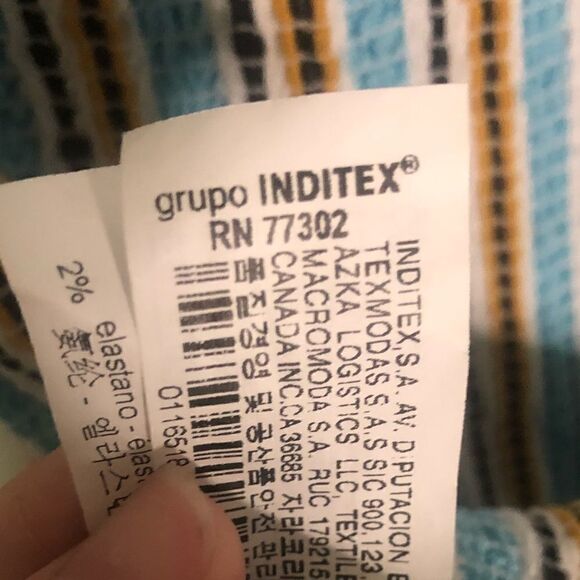 ZARA blue and orange striped tank - Picture 4 of 6